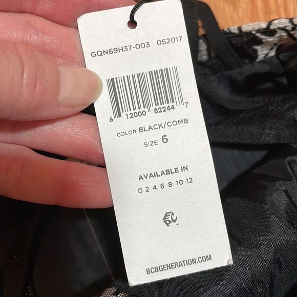 Nordstrom Fit and Flare Formal Dress Black and White, Short BCBGeneration - Picture 5 of 8